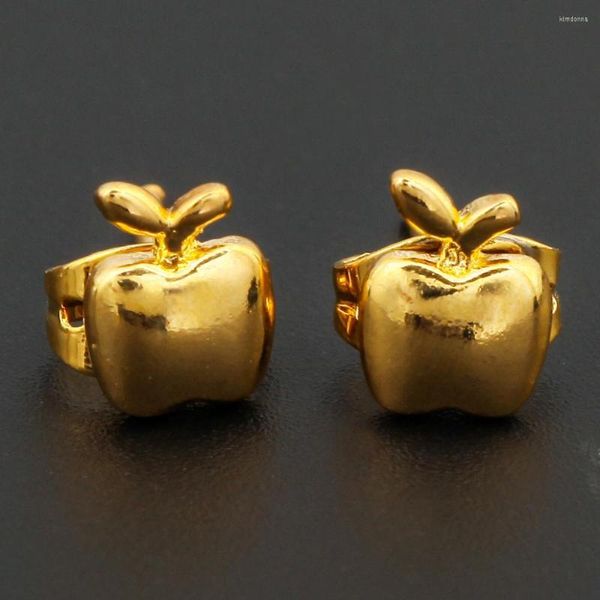 Ohrstecker Trendy Apple Cute 24K Gold Farbe Verkauf von Schmuck