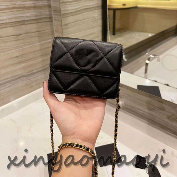 Designer-Tasche, Super-Mini-Handtasche, Karten-Geldbörse, Aufbewahrungstasche, Mini-süße kleine schwarze Ledertasche