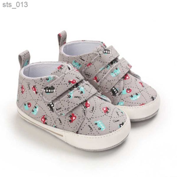 2021 Moda Bebê Fofo Floral Antiderrapante Sapatos Infantis Carro Desenhos Animados Sapatos Casuais Bebê L230518