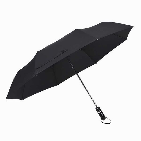 Ombrelli Ombrello pieghevole di alta qualità Ombrello automatico da pioggia per donna grande Ombrello da sole anti UV nero da uomo antivento