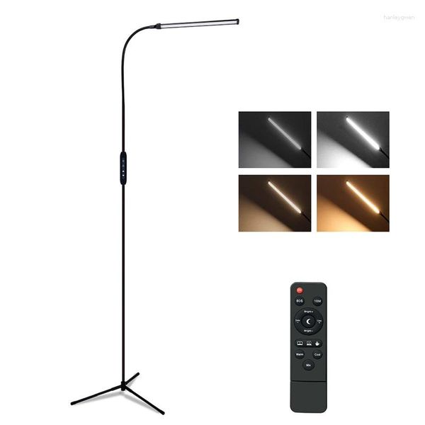 Floor Lamps LED Lamp With Remote Standing Gooseneck Dimmer 360 Rotating Flexible Night Light For Beauty Eyelash Extensions Facial