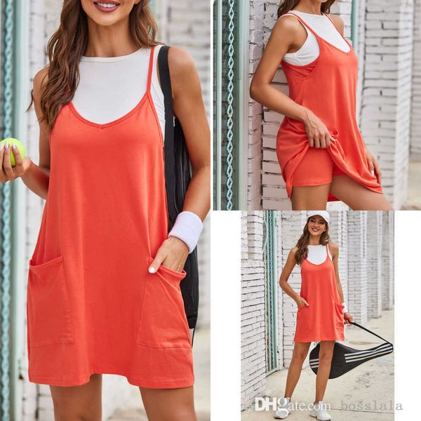 Roupas femininas moda vestido terno novo vestido de três peças + suspensório + shorts para o verão de 2023