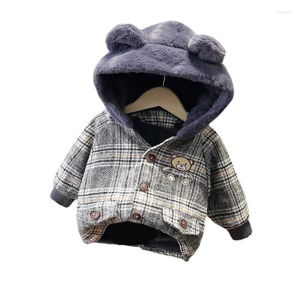 Jacken Winter Baby Jungen Mädchen Kleidung Kinder Mode Plaid Mit Kapuze Jacke Kleinkind Casual Kostüm Kleinkind Kleidung Kinder Sportswear