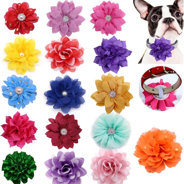 Roupa para cachorro flor em massa acessórios para colar gravata borboleta coleira para animal de estimação flor para acessório 230704