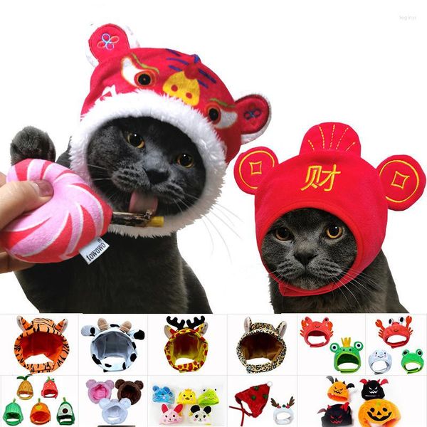 Abbigliamento per cani Simpatici cartoni animati Animali domestici Cappelli per cani Cappellino per gatti Cosplay regolabile Copricapo per gatti Fascia per oggetti di scena