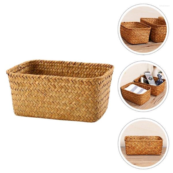 Set di stoviglie Organizer per articoli vari Open Weave Pantry Basket Makeup Brush Display Tabletop