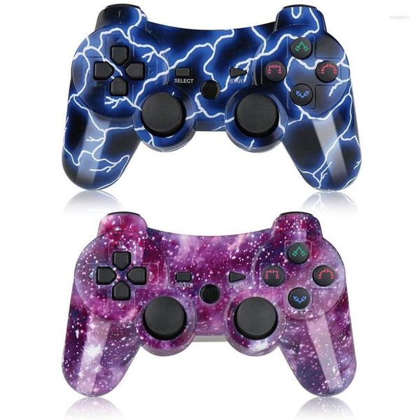 Controladores de jogo para Sony PS3, sem fio, controlador compatível com Bluetooth, com indicador LED, resposta rápida, sem atraso, vibração dupla, joypad