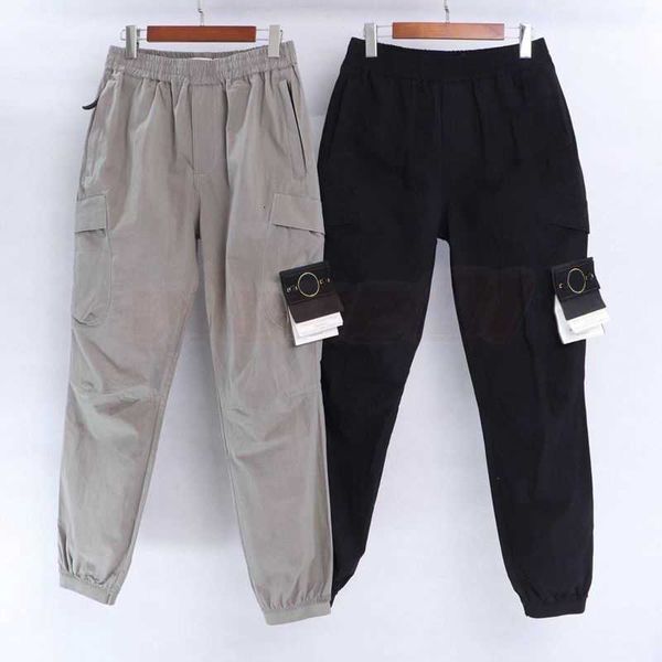 Designer Track Stones Island Pants Kadın Günlük Kargo Çok Cep Harem Pantolon Moda Hip Hop Elastik KN3R