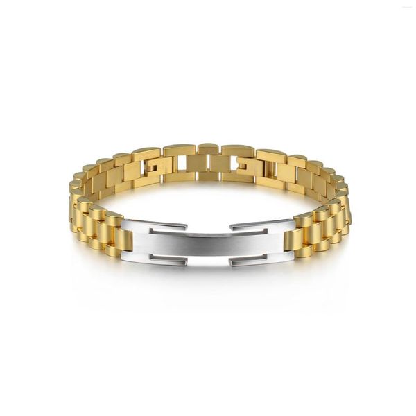 Armreif Hochwertige Gliederkette Armbänder Gold Silber Farbe Edelstahl Für Männer Frauen Unisex Handgelenk Schmuck Geschenke