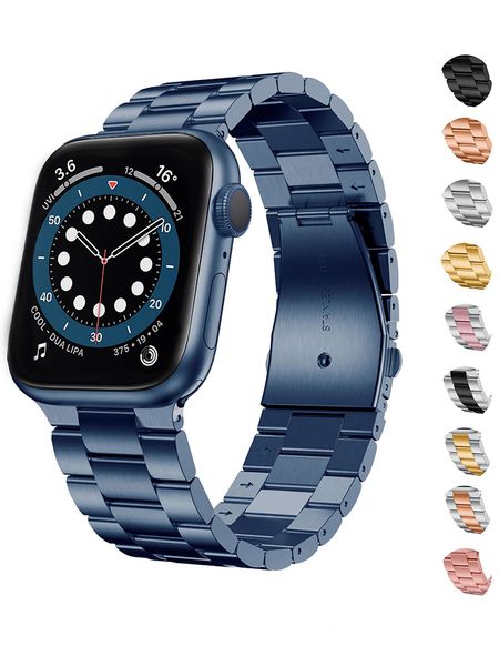 Cinturino in acciaio inossidabile per cinturino Apple Watch 44mm 45mm 38-42-40mm-41mm Cinturino in metallo per serie iWatch 8 7 6 5 4 3 se Ultra 49mm in confezione al dettaglio