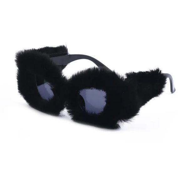 occhiali occhiali Plankton giovane con lo stesso paragrafo occhiali da sole invernali in peluche moda donna occhiali da sole cat-eye donna Europa e Stati Uniti tiktok Occhiali da sole