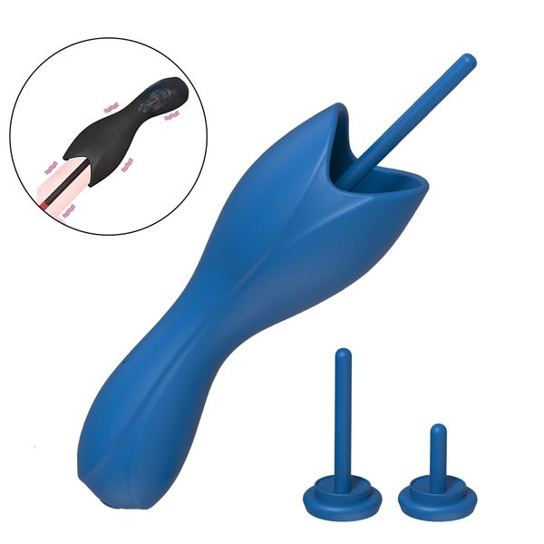 Vibratori Vibratore del pene maschile Glande Massaggiatore Spina dell'uretra Stimolazione dell'occhio del cavallo Silicone SM Giocattoli adulti del sesso per gli uomini Masturbazione Cup 230706