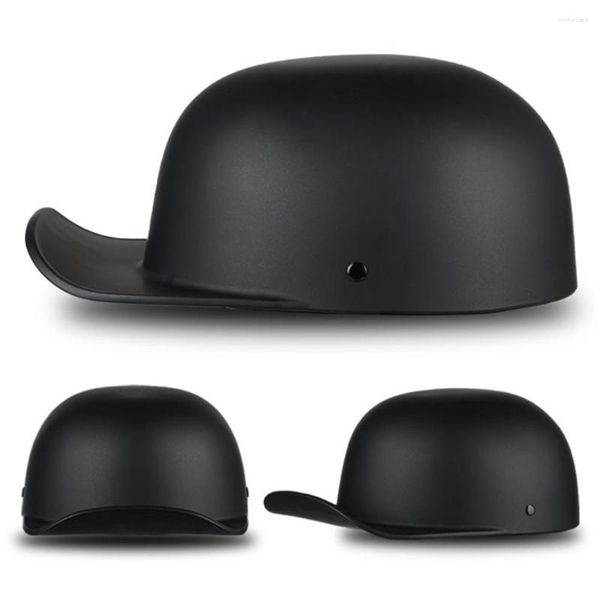 Motorradhelme Unisex Schwarz Vintage Helm Offenes Gesicht Retro Halbmotorradfahrer Moto Rinding Crash Scooter Chopper Biker