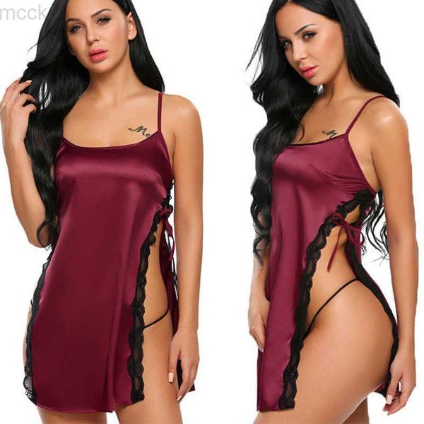 Outras Calcinhas Porn Lado Lado Aberto Sexy Lingerie Feminina Cetim Plus Size Babydoll Quente Erótica NoiteVestido Roupa Interior Vestidos Exóticos Para Sexo Femme HKD230706