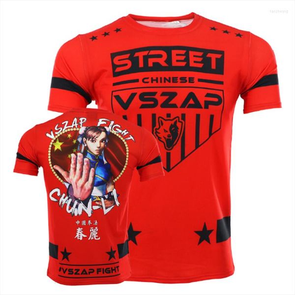 T-shirt da uomo Summer VSZAP T-shirt fitness manica corta MA Brazilian Jiu-jitsu Sport Sanda Fighting Top