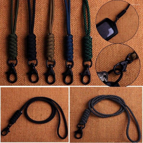 Schlüsselanhänger, 10 Stile, Notfall-Überlebensrucksack, Paracord-Schlüsselanhänger, Schlüsselband, drehbare Schnalle, Schlüsselring, Fallschirmschnur