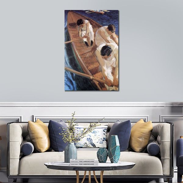 Импрессионистская фигура Искусство на холсте Хоакин Сорелла живопись в гоночной раковине.