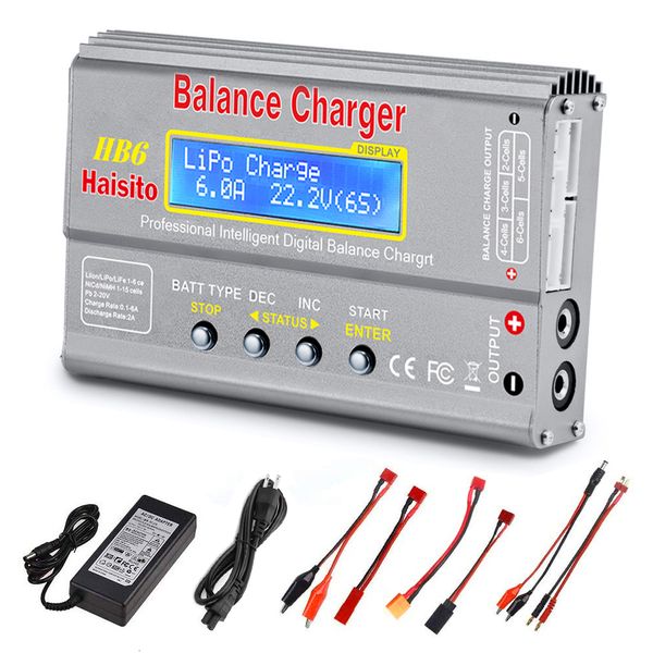 Peças Acessórios IMAX B6 Original HB6 Lipo Carregador de Bateria 80W 6A Digital Balance Charger Discharger Para Lipo NiMh Liion NiCd 15V6A Adaptador AC 230705