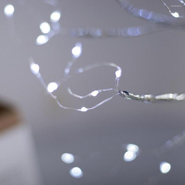 Masa lambaları 108 LED Dokunmatik Gece Işığı Mini Noel Ağacı Bakır Tel Garland Peri Lambası