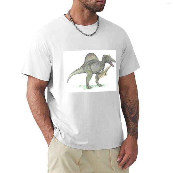 Polo da uomo Spinosaurus con t-shirt sax contralto Abbigliamento estetico ad asciugatura rapida Felpe Short Black T For Men