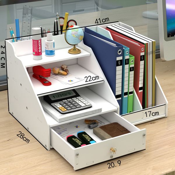 Forniture per l'archiviazione Portariviste Spaper Rack Scatola portaoggetti per cancelleria Organizer da scrivania per documento Vassoio per documenti Lettera Home Office School 230705