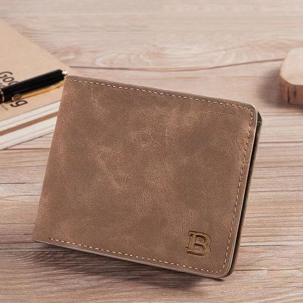 2023 neue Männer Braun Schwarz Brieftaschen Kleine Geldbörsen Neue Design Dollar Preis Top Männer Dünne Brieftasche Mit Münzfach reißverschluss Brieftasche