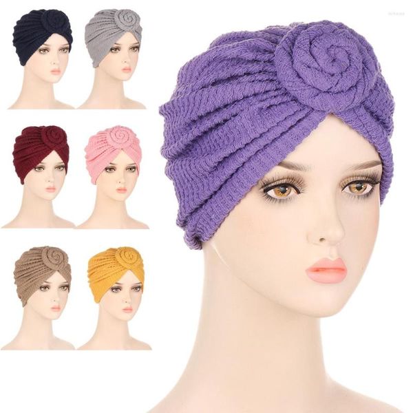 Boné de hijab torcido feminino, muçulmano, elástico, turbante, moda, malha, noite, algodão, chapéu de dormir, acessórios para o cabelo