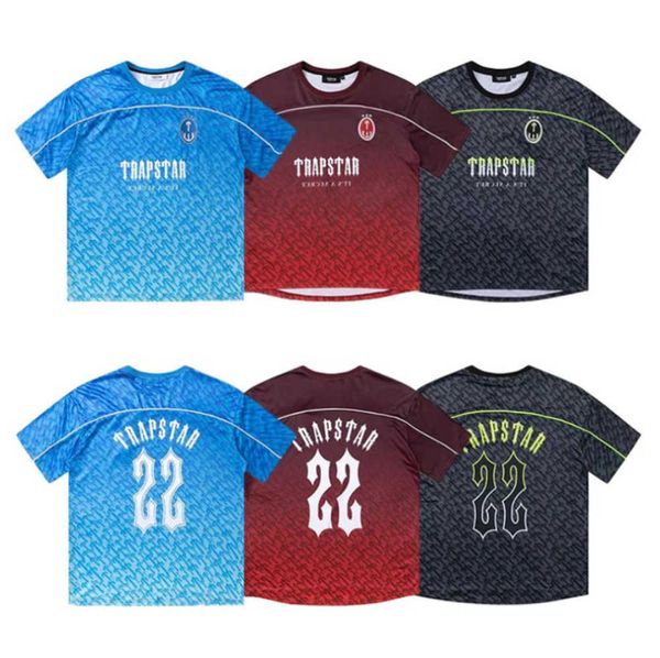 Trapstar T-Shirts für Herren, Fußballtrikot, T-Shirt für Damen, Sommer, lässig, locker, schnell trocknend, kurzärmelig, fortschrittliches Design, 66ess