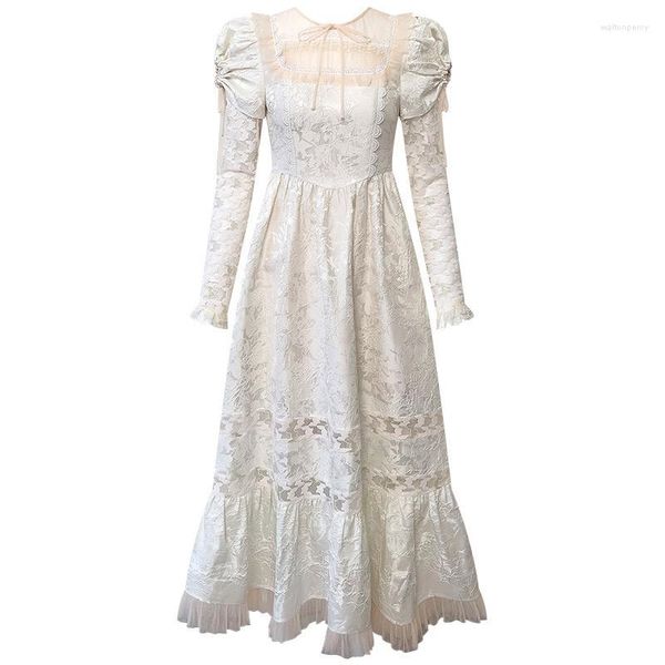 Vestidos casuais nude rosa transparente malha patchwork branco jacquard tule bainha elegante vestido de marca