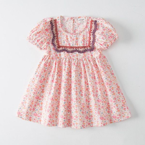 Vestidos de menina vestido floral para crianças moda bebê meninas princesa verão roupas de renda vestidos de festa