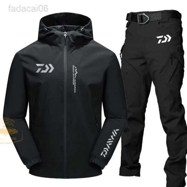 Angelzubehör Angelanzug Herren Frühling Herbst Dünne Angelbekleidung Wind- und wasserdichte Angeljacke Outdoor-Kapuzensport-Wanderkleidung HKD230706