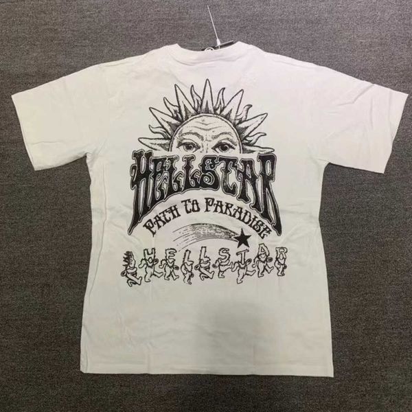 Designer-Modekleidung, T-Shirts, T-Shirts, Hellstar Studios Dancing Stars T-Shirt, rotierender Buchstabe, kleiner Bär, kurzärmeliges T-Shirt für Männer und Frauen, Rock-Hip-Hop