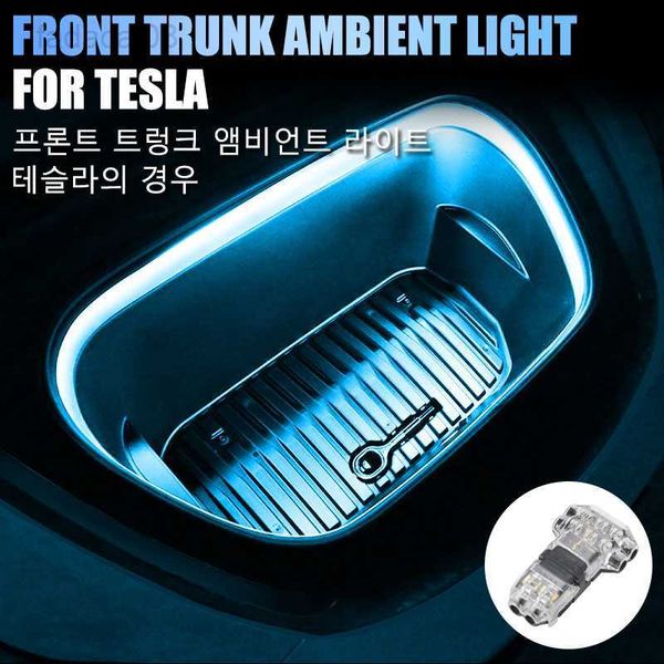 Zeichen LED Auto Streifen Einfache Installation Modifizierte Beleuchtung für Tesla Modell 3 Y S X 5M Wasserdichte Neon Lampe vorne Trunk Licht HKD230706