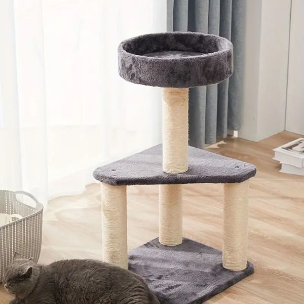 Forniture per gatti Struttura per arrampicata per gatti Nido per gatti Albero per gatti in legno massello integrato Piccola struttura per gatti Giocattolo per gatti