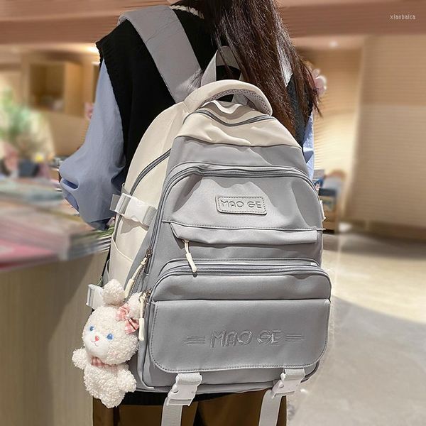 Borse da scuola Trendy Girl Book Zaino per laptop Adolescente Donna Borsa carina Lady Nylon Kawaii College Female Travel