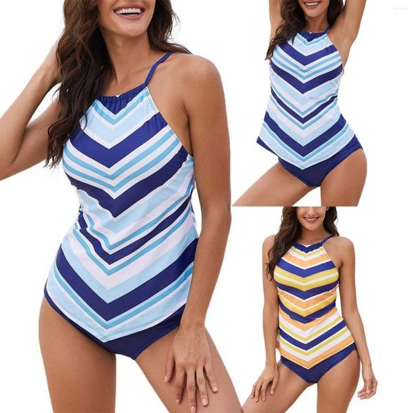 Damenbadebekleidung 2023 Kleidung Slip Sexy Nahtloses Dreieck 2 Stück mit Schlitz Strand Badeanzug Bikini Tankini-Sets für Damen Shorts