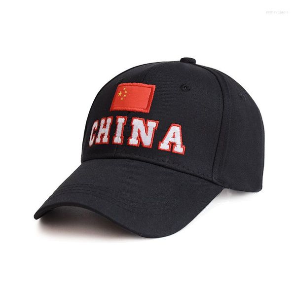Ballkappen 2023 China-Flagge Stickerei Baumwolle Baseballkappe Einstellbare Snapback für Männer und Frauen 326