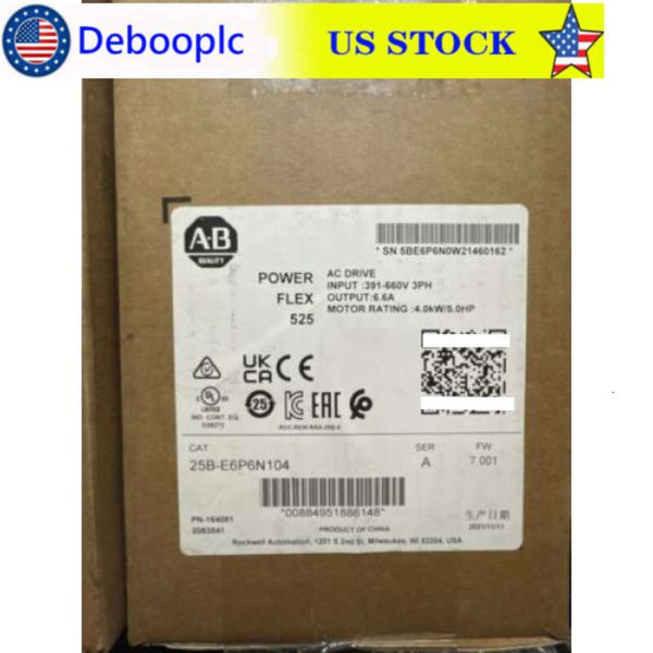 Allen Bradley 25b-e6p6n104 Powerflex 525 Ac Drive 4.0kw 5.0hp. 2021 Novo Selado