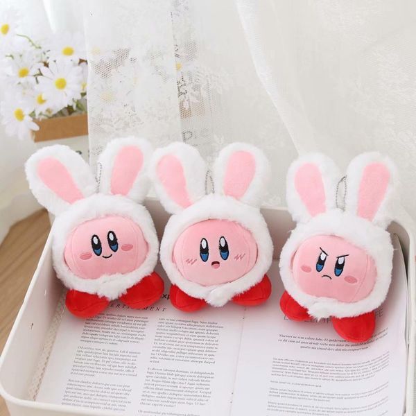 Плюшевые брелоки кролика Kirby Plush Chepchain Kawaii Pink Cartoon Marbbit звезда Kirby Lover Kawaii аксессуары Сумка украшения детские Gfit Toys 230705