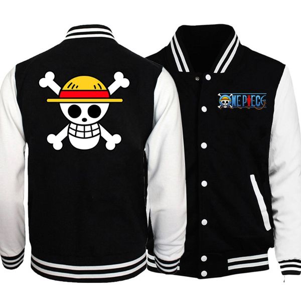 Jaquetas Masculinas Anime ONE P-PIECES Jaqueta de Beisebol Meninos Meninas Moletom Casual Feminino Uniformes Masculinos de Beisebol Moda Casacos 230705