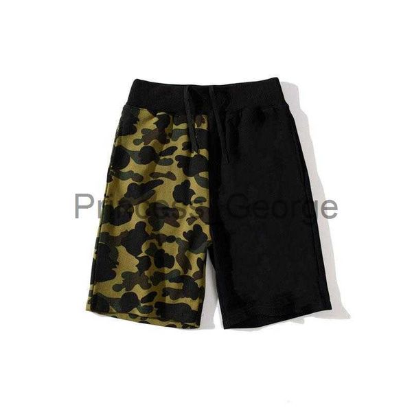 Pantaloncini da uomo Pantaloncini da uomo Pantaloncini da spiaggia da basket Pantaloncini traspiranti blu scuro abbinati a colori mimetici Pantaloncini cinque animali casual di alta qualità Taglia M3XL x07