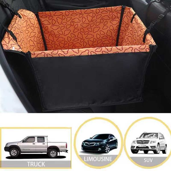 Capa de assento de carro bolsa transportadora à prova d'água para transporte de filhotes esteira transportadora para animais de estimação produto de viagem acessórios para cães HKD230706