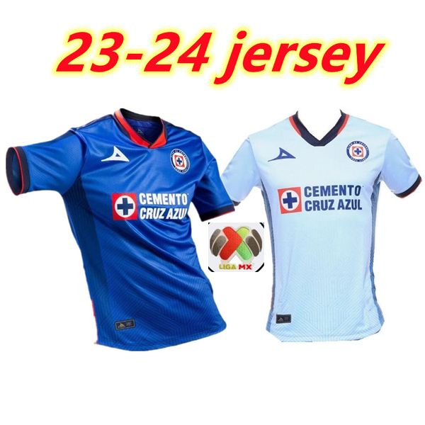 2023 Cruz Azul Soccer Jerseys 23 24 Cdsyc Mexico League Baca Rodriguez Home Away Третий футбольный футбол