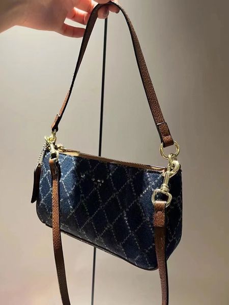 Bolsa de ombro única de designer Bolsa de pano jeans feminina Duas alças podem ser usadas para bolsa