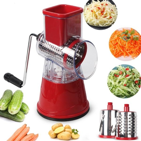 Utensili per frutta e verdura Tagliaverdure multifunzionale Affettatrice rotonda Rullo da cucina Gadget Utensile Chopper Patate Carote Trituratore per formaggio Robot da cucina 230706