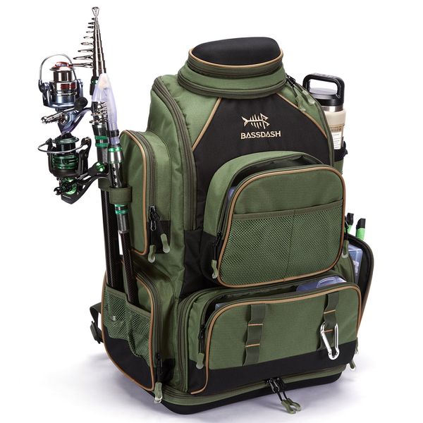 Accessori per la pesca Zaino tattico verde militare Bassdash Tackle Borsa a tracolla con parapioggia protettiva SD2 230705