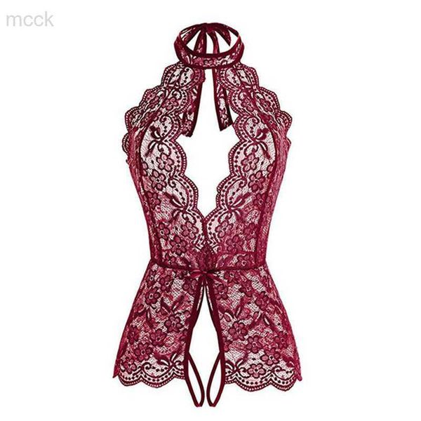 Altre mutandine Abbigliamento esotico Lingerie porno Sexy Costumi erotici caldi Reggiseno aperto in pizzo Abito da sesso Pigiama Tentazione Prospettiva Intimo femminile HKD230706