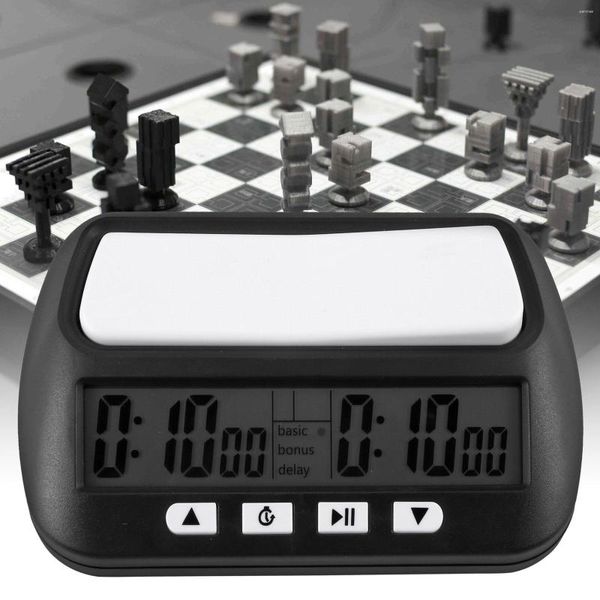 Wanduhren, Schachuhr, digitaler Timer, Spiel, 3-in-1, vielseitig einsetzbar, tragbar, professionell, Schwarz