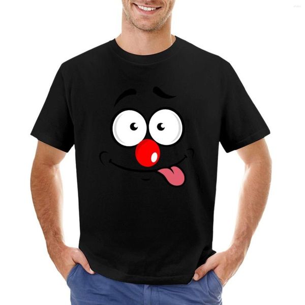 Herren Polos Lustiges Gesicht rote Nase Tag 2023 T-Shirt Graphics T-Shirt-Schweißhemden für Männer Pack