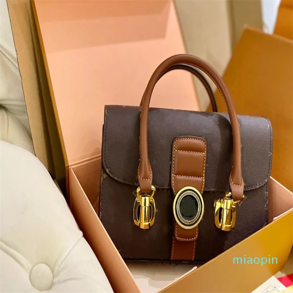 2023ss Borsa a tracolla Old Flower Women Saddle Shoulder Nurse Bags colorata Pelle bovina Classic Letter Pattern Borsa a mano